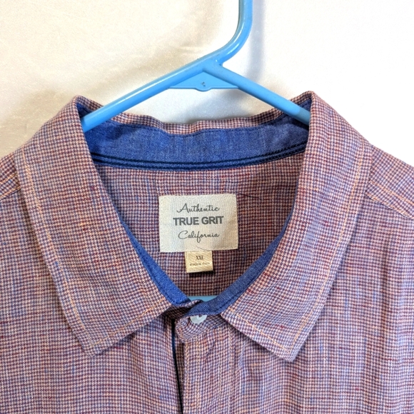 True Grit 100 % Linen Men's Shirt Size XXL - Picture 3 of 4